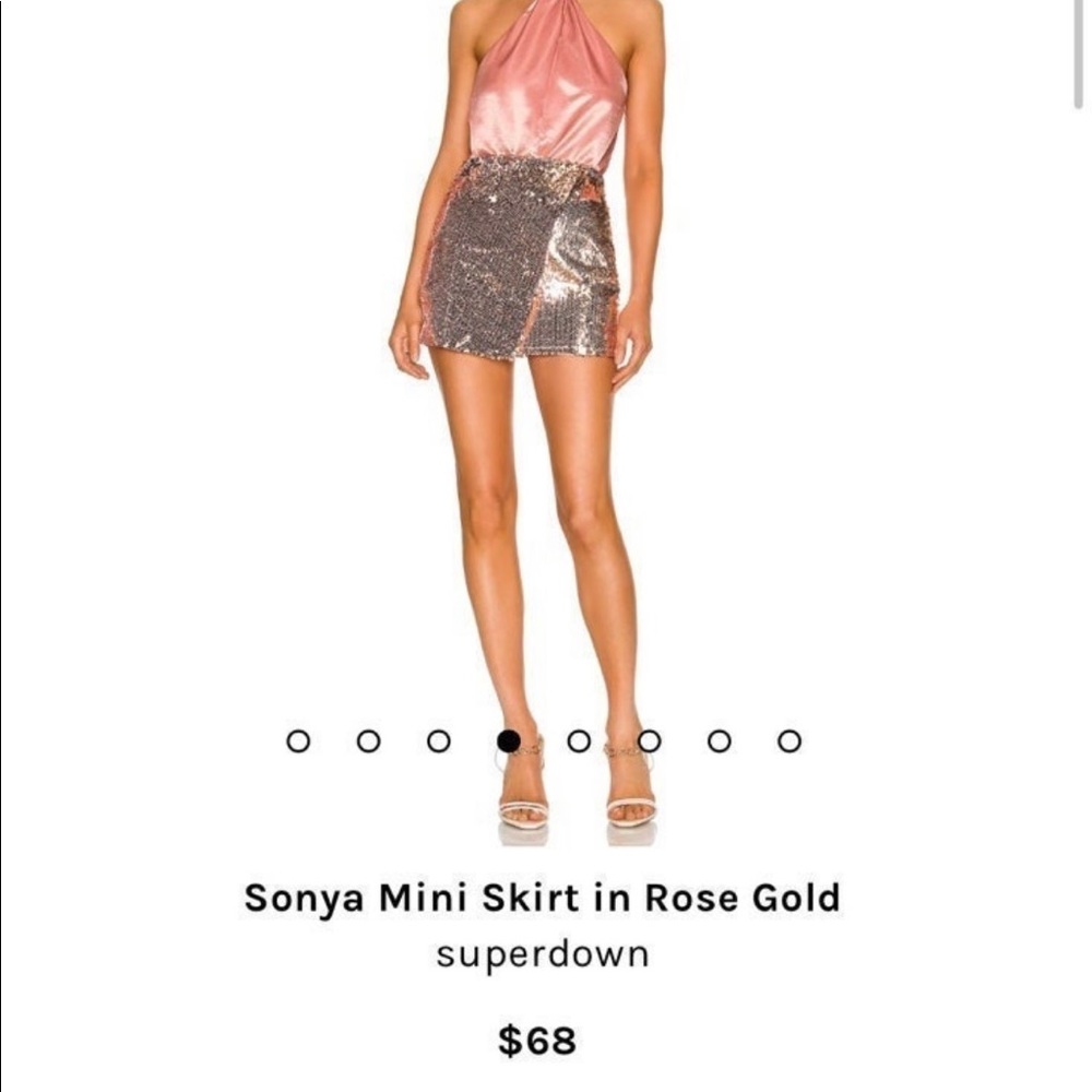 Revolve skirt XS rose gold sequence